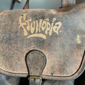 Vintage Fruitopia Leather Backpack
